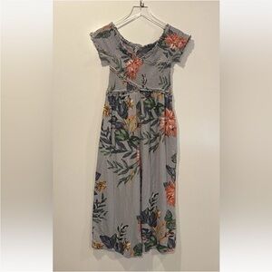 Patrons of Peace Tropical Print Wide Leg Jumpsuit Womens Size XS